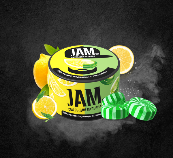 JAMM 50 г Яблочные леденцы с лимоном JAMM 50 г Яблочные леденцы с лимоном