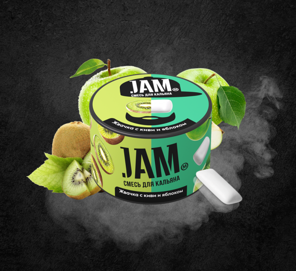JAMM 50 г Жвачка с киви и яблоком JAMM 50 г Жвачка с киви и яблоком
